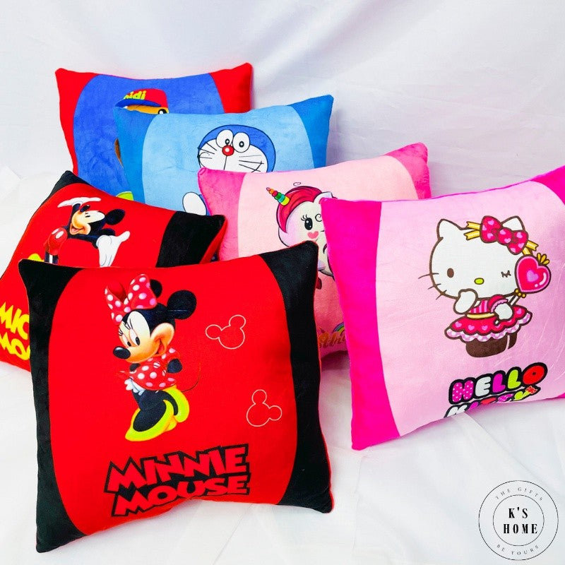 Bantal Sofa Kartun Kuromi yang Lembut dan Comel, Bantal Kapas untuk Kereta dan Sofa, Sempurna untuk Tidur dan Menghiasi