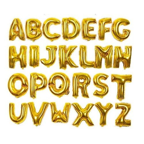 Alphabet Balloon A to Z party balloon 16inch Gold Colour High Quality