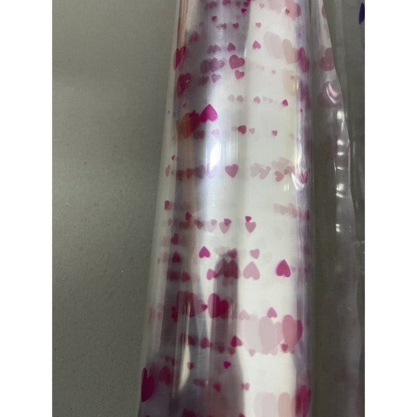 (63meter) Plastic Hamper Heart Flower Shape Balut Wrapping Sambul Plstic Hamper Plastik Pembalut Paper