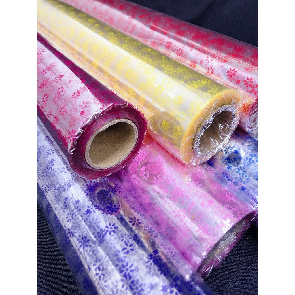 (63meter) Plastic Hamper Heart Flower Shape Balut Wrapping Sambul Plstic Hamper Plastik Pembalut Paper