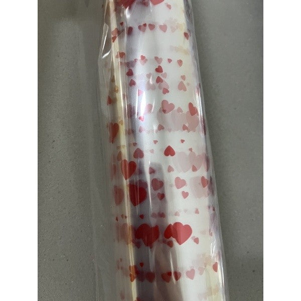 (63meter) Plastic Hamper Heart Flower Shape Balut Wrapping Sambul Plstic Hamper Plastik Pembalut Paper