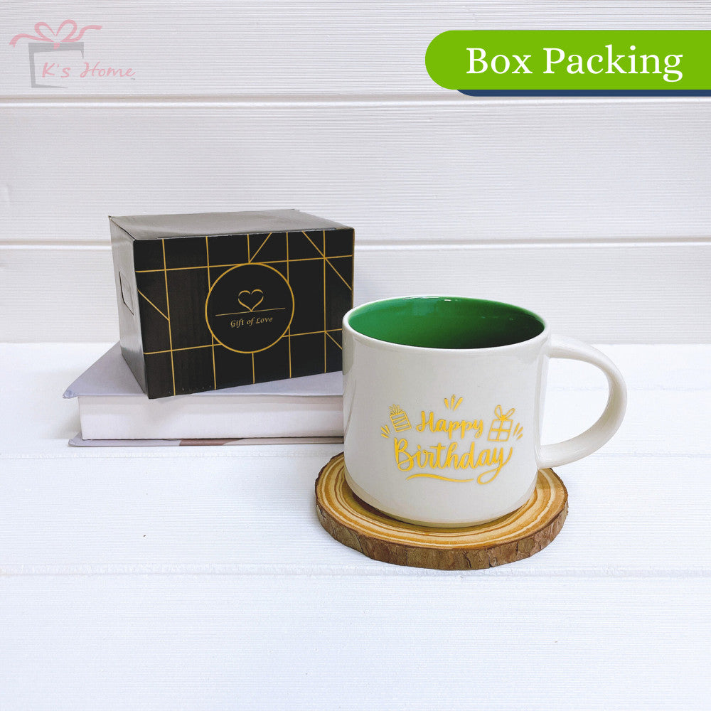 Birthday Ceramic Mug Seramic Cawan Coffee Kopi Hadiah Cawan Gift Box Big Size 400ML Can Customize Name Box Packing
