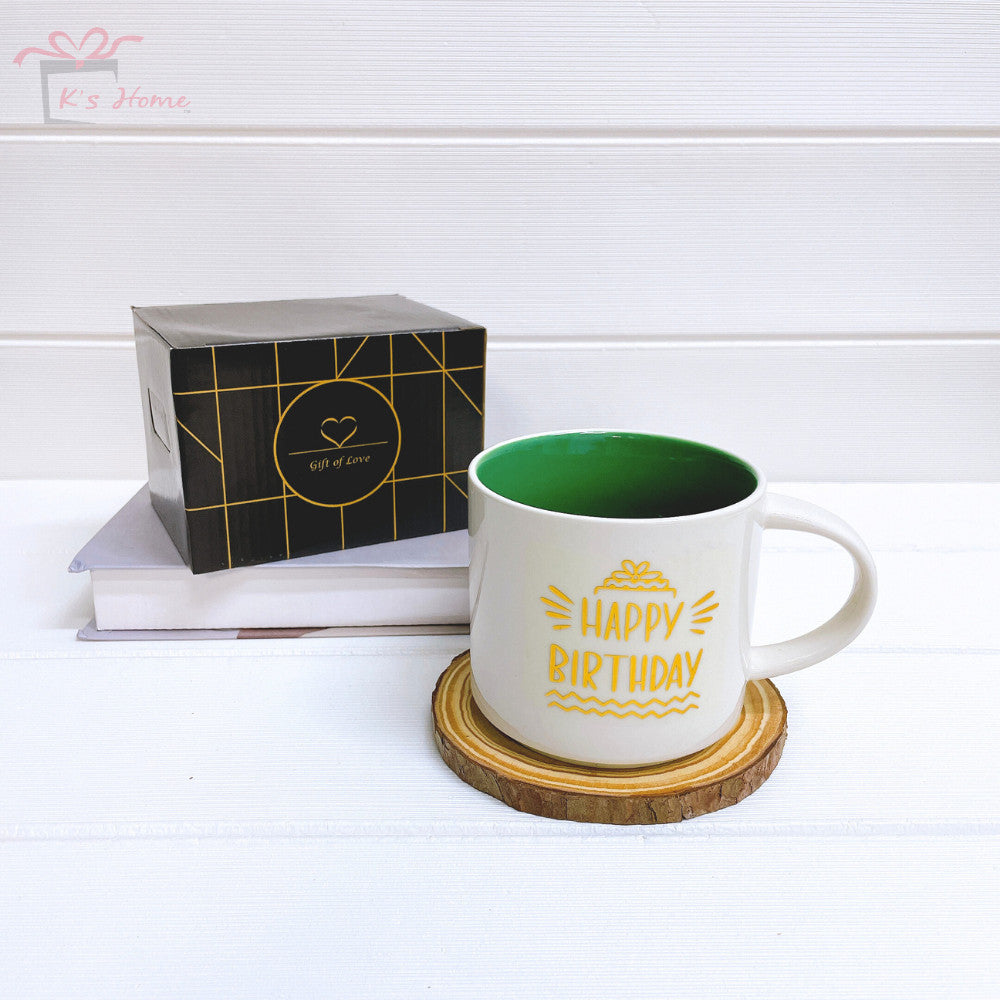 Birthday Ceramic Mug Seramic Cawan Coffee Kopi Hadiah Cawan Gift Box Big Size 400ML Can Customize Name Box Packing
