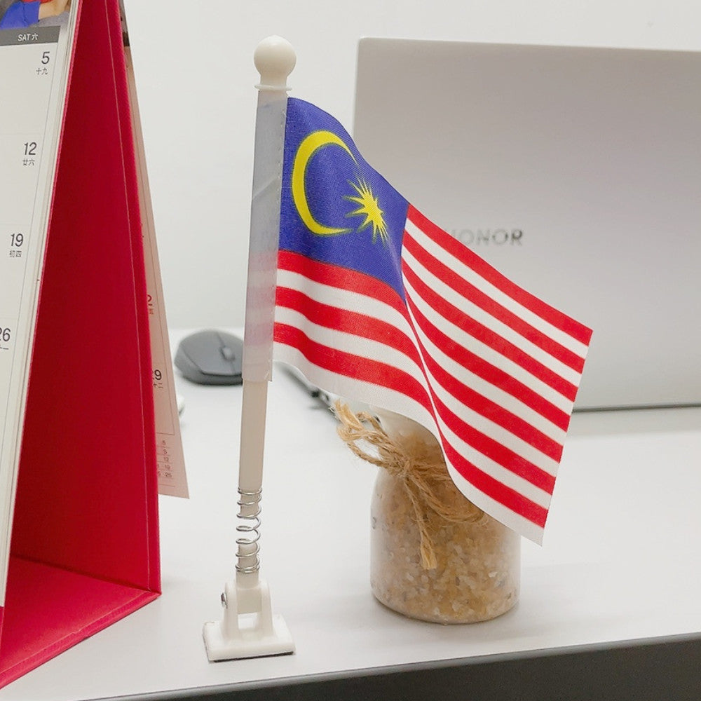 Bendera Malaysia Flag (Polyester) Banting Flag 12pcs Hand Flag 2 Size Malaysia Car Flag Motor Basikal Bendera