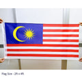 Bendera Malaysia Flag (Polyester) Banting Flag 12pcs Hand Flag 2 Size Malaysia Car Flag Motor Basikal Bendera