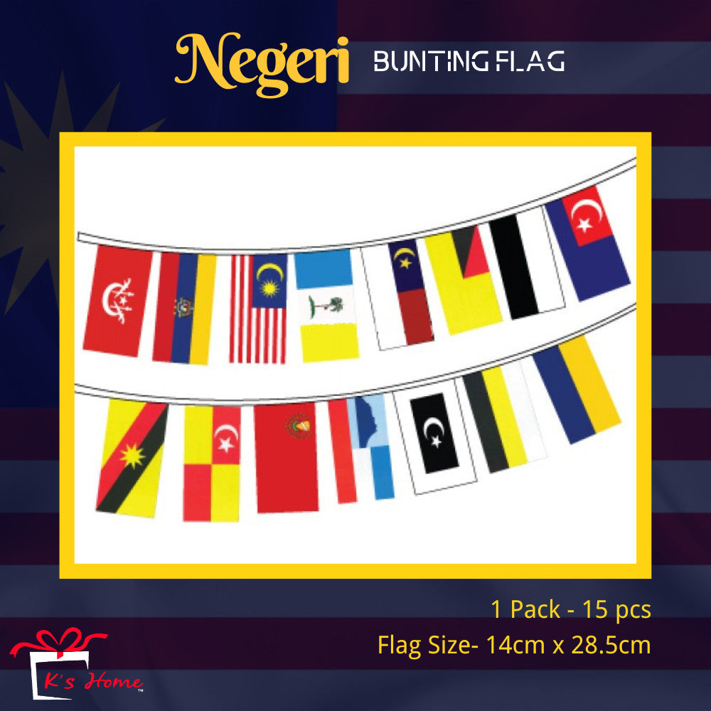 Bendera Negeri Malaysia Flag (Polyester) Banting Flag 15pcs Negeri