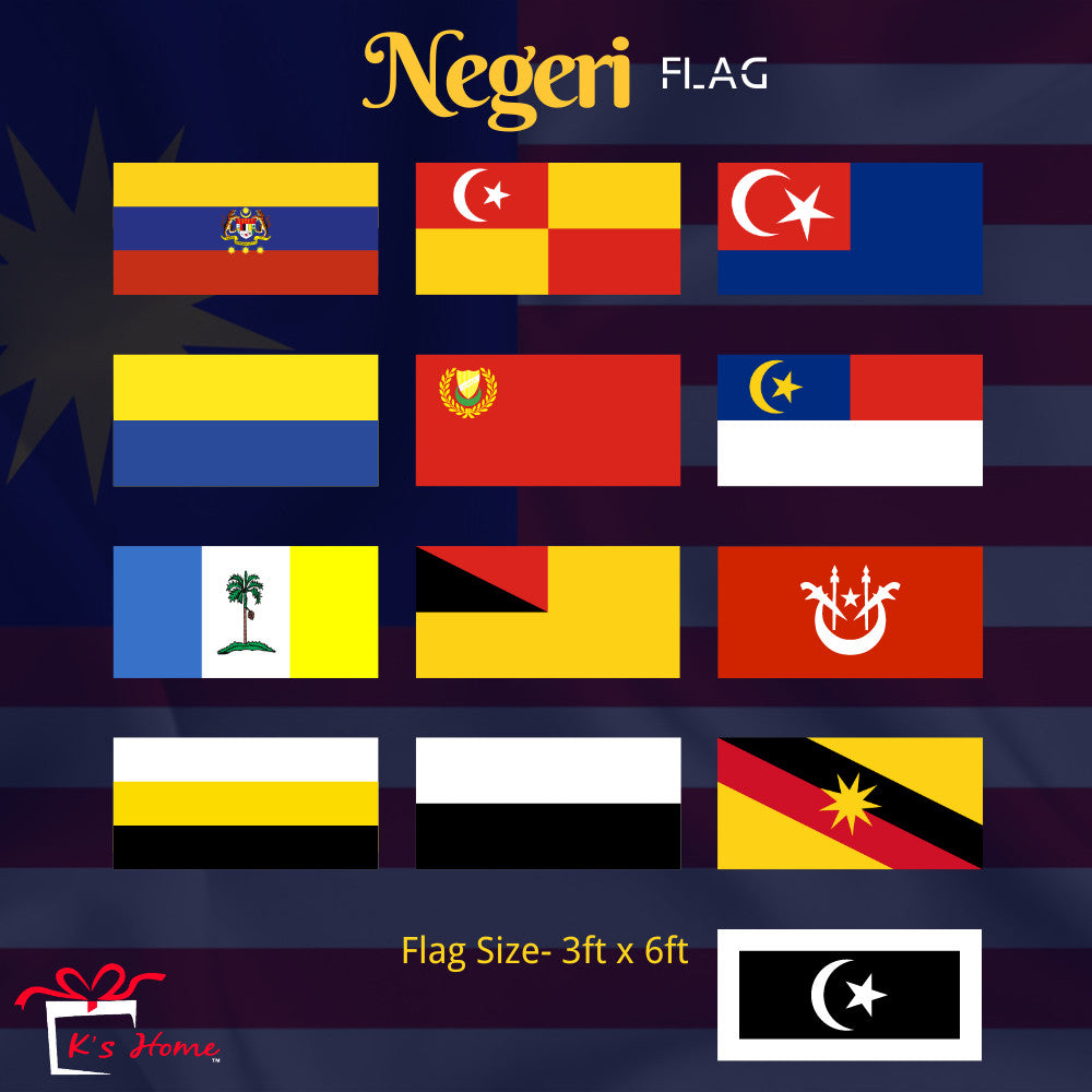 Bendera Negeri Malaysia Flag (Polyester) Banting Flag 15pcs Negeri