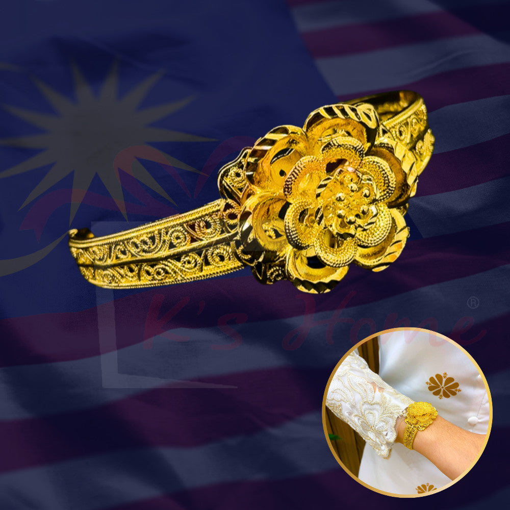 Gelang Tangan Cincin set Tradisional Gold Color Size Kanak-Kanak Dewasa