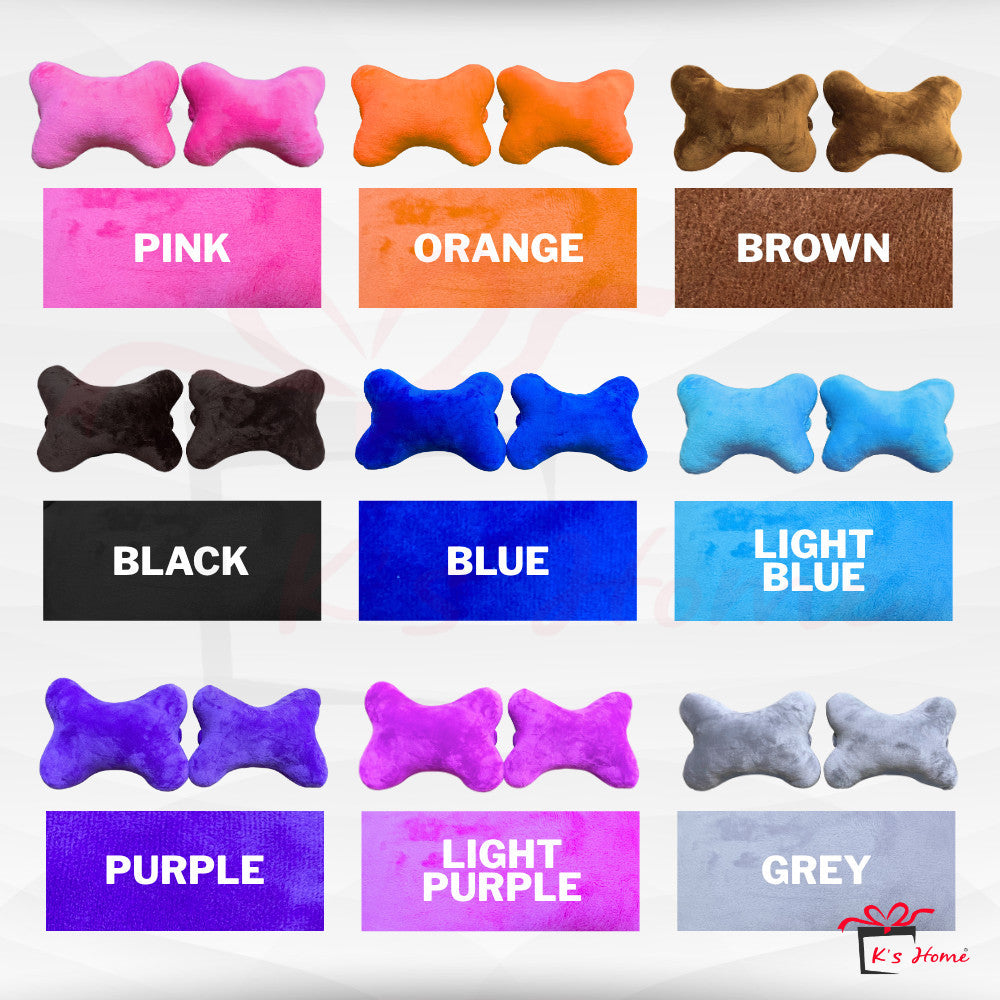 2pcs Pillow Neckrest Pillow Car Pillow Chair Pillow Colourful Pillow Add On name Neckrest Pillow Bantal Nama