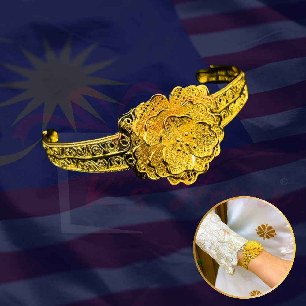 Gelang Tangan Cincin set Tradisional Gold Color Size Kanak-Kanak Dewasa