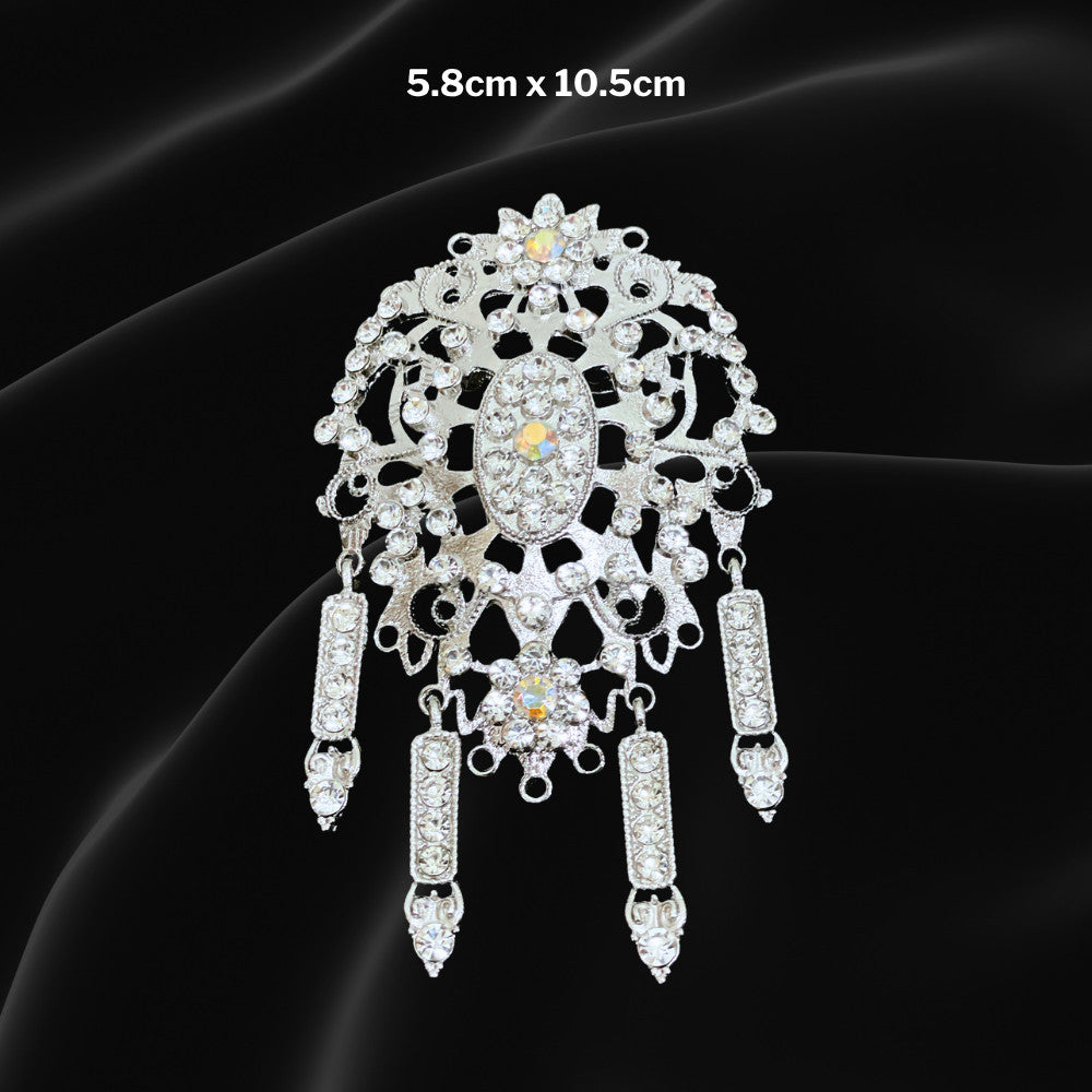 Kerongsang Bahu & Dokoh Rantai Pengantin Lelaki – Alloy Brooch 9 Butir, Majlis Kahwin Baju Melayu