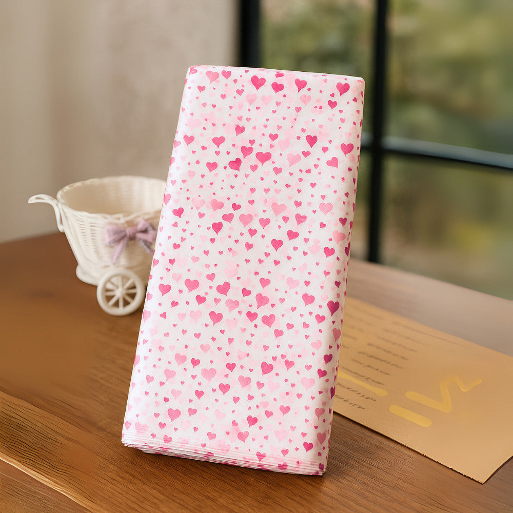 (63meter) Plastic Hamper Heart Flower Shape Balut Wrapping Sambul Plstic Hamper Plastik Pembalut Paper