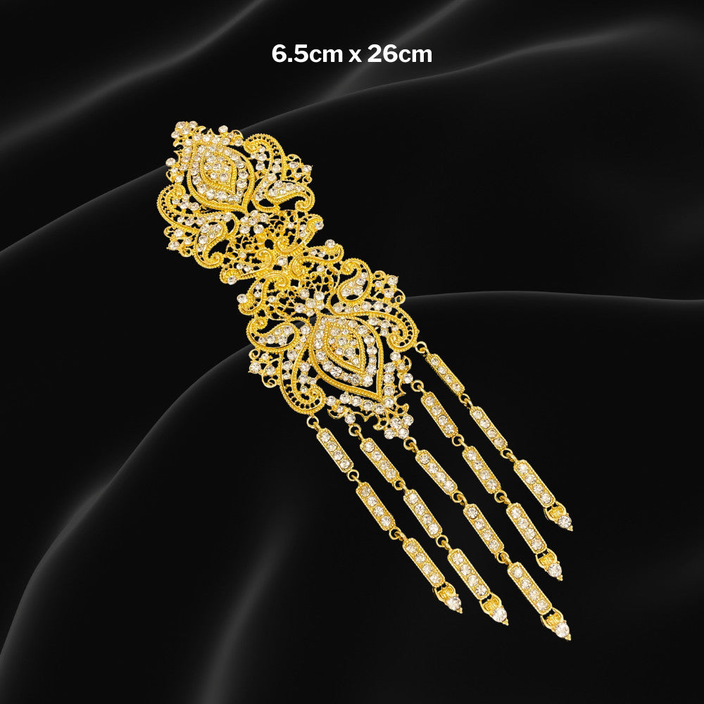 Kerongsang Bahu & Dokoh Rantai Pengantin Lelaki – Alloy Brooch 9 Butir, Majlis Kahwin Baju Melayu