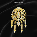 Kerongsang Bahu & Dokoh Rantai Pengantin Lelaki – Alloy Brooch 9 Butir, Majlis Kahwin Baju Melayu