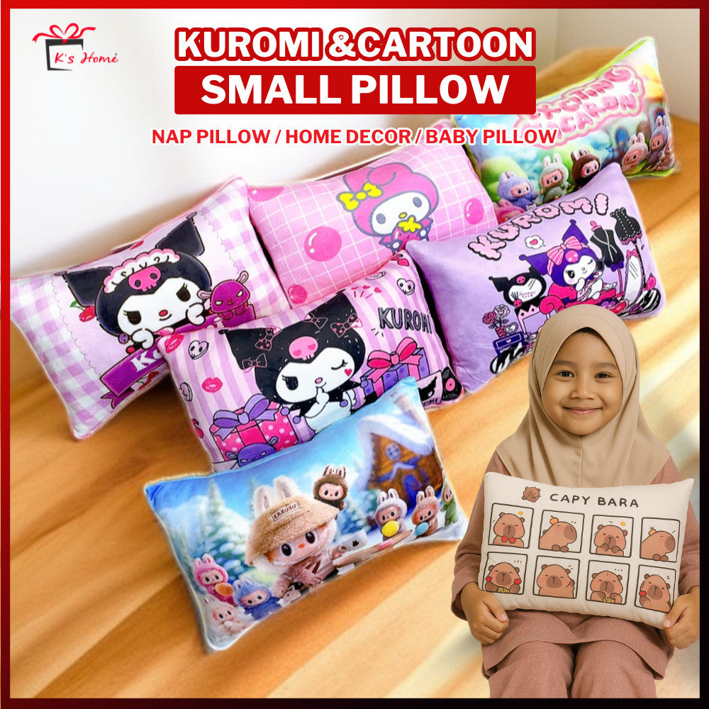 Bantal Kartun Viral! | Cartoon Pillow Capybara Kuromi, Melody, Labubu – Super Soft & Come