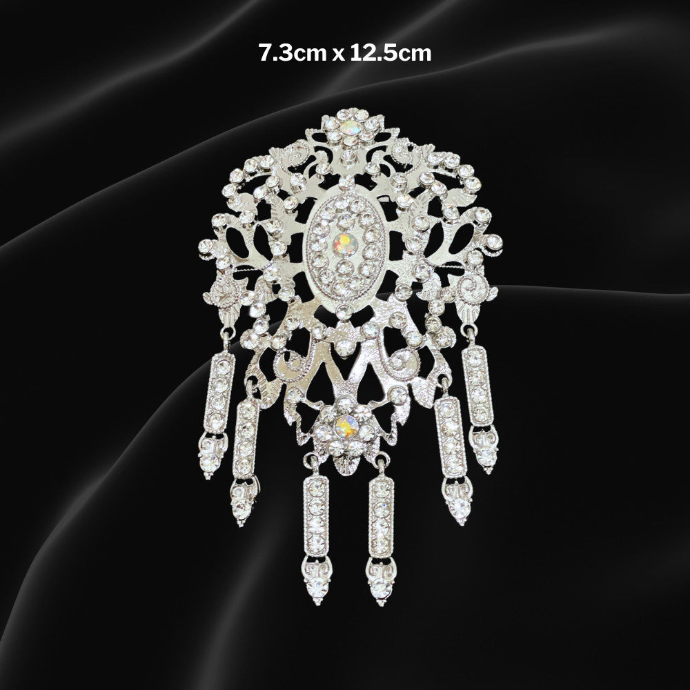 Kerongsang Bahu & Dokoh Rantai Pengantin Lelaki – Alloy Brooch 9 Butir, Majlis Kahwin Baju Melayu