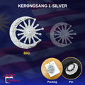 Kerongsang Bulan Bintang Diamond Pin Tudung Songkok Badge Merdeka Majlis Gold Silver Full Bright