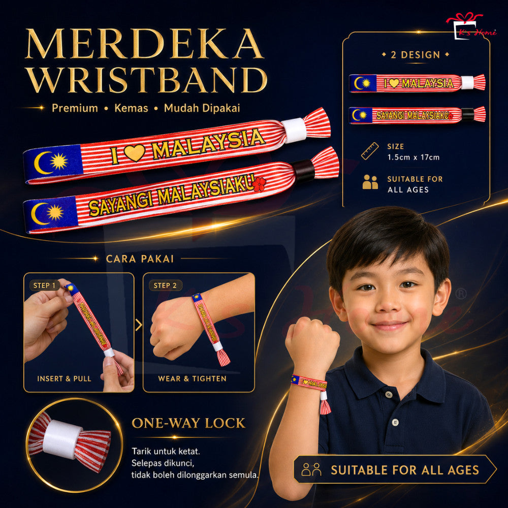 Barang Merdeka Malaysia 🇲🇾  Tanjak, Cap, Sash, Gelang, Badge, Kerongsang | Aksesori Hari Kebangsaan Ready Stock