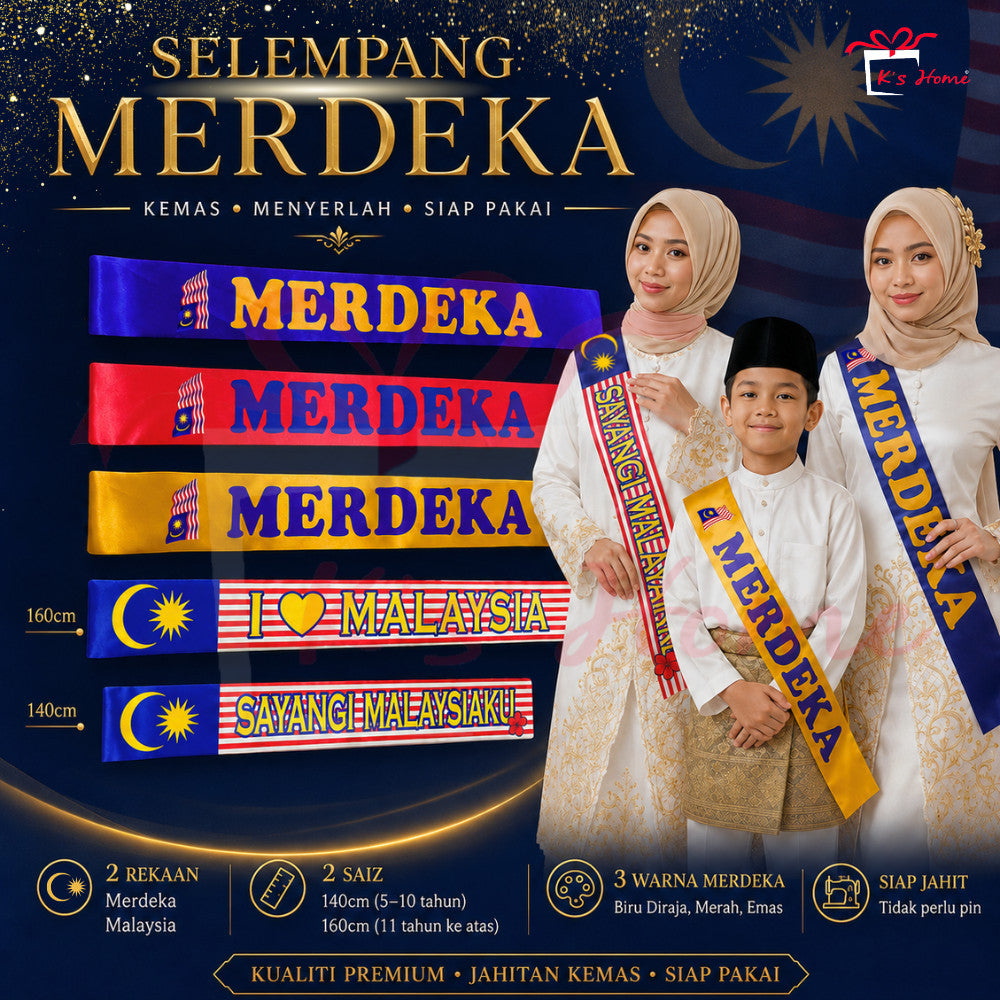 Barang Merdeka Malaysia 🇲🇾  Tanjak, Cap, Sash, Gelang, Badge, Kerongsang | Aksesori Hari Kebangsaan Ready Stock
