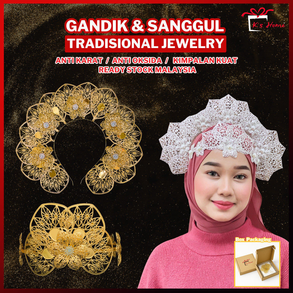 Gandik Tradisional Besi | Anti Karat & Anti Oksida | Emas & Perak | Ready Stock Borong