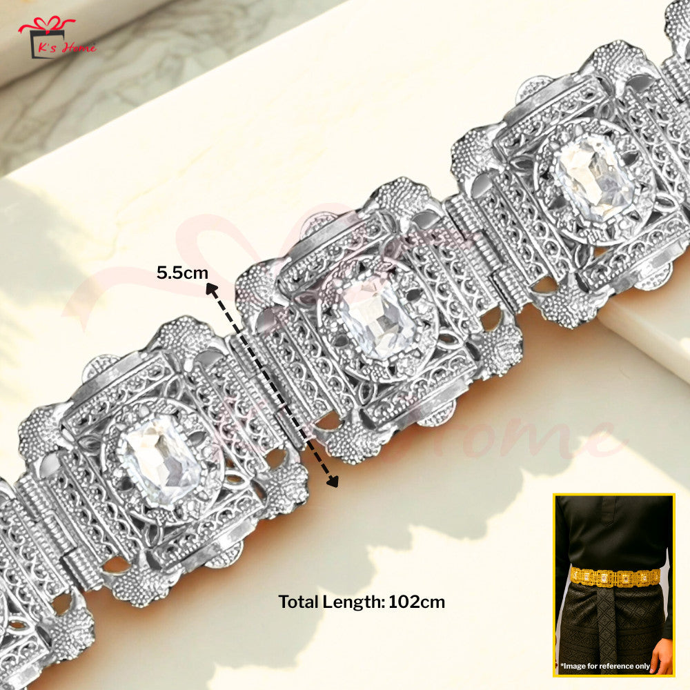 Tali Pinggang Lelaki Tradisional Kahwin Pengantin | Gold & Silver
