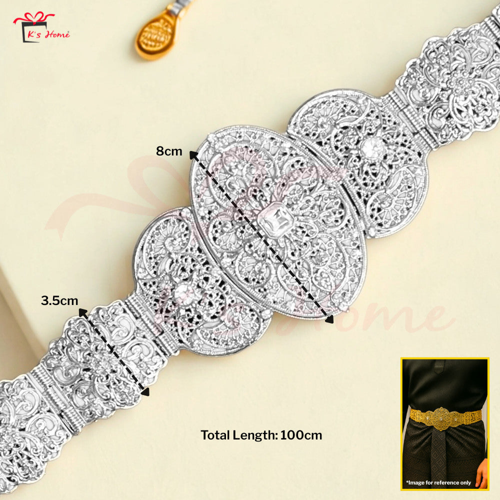 Tali Pinggang Lelaki Tradisional Kahwin Pengantin | Gold & Silver