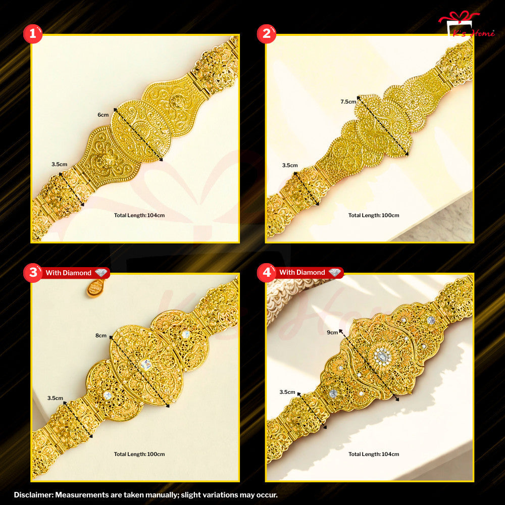 Tali Pinggang Lelaki Tradisional Kahwin Pengantin | Gold & Silver