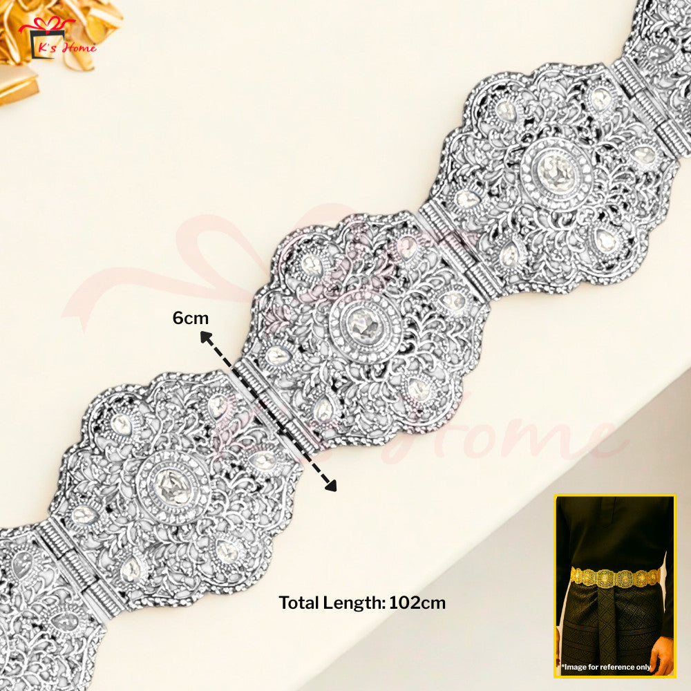 Tali Pinggang Lelaki Tradisional Kahwin Pengantin | Gold & Silver
