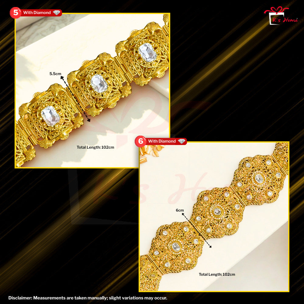Tali Pinggang Lelaki Tradisional Kahwin Pengantin | Gold & Silver