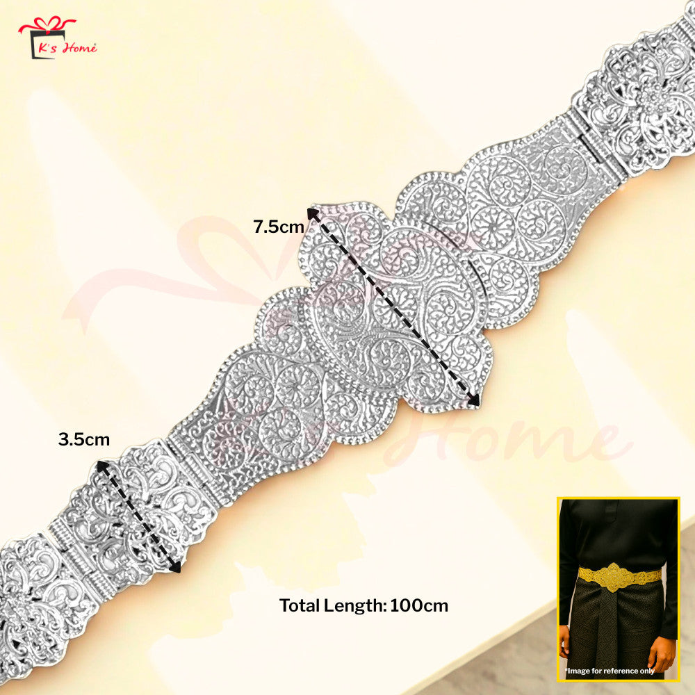 Tali Pinggang Lelaki Tradisional Kahwin Pengantin | Gold & Silver
