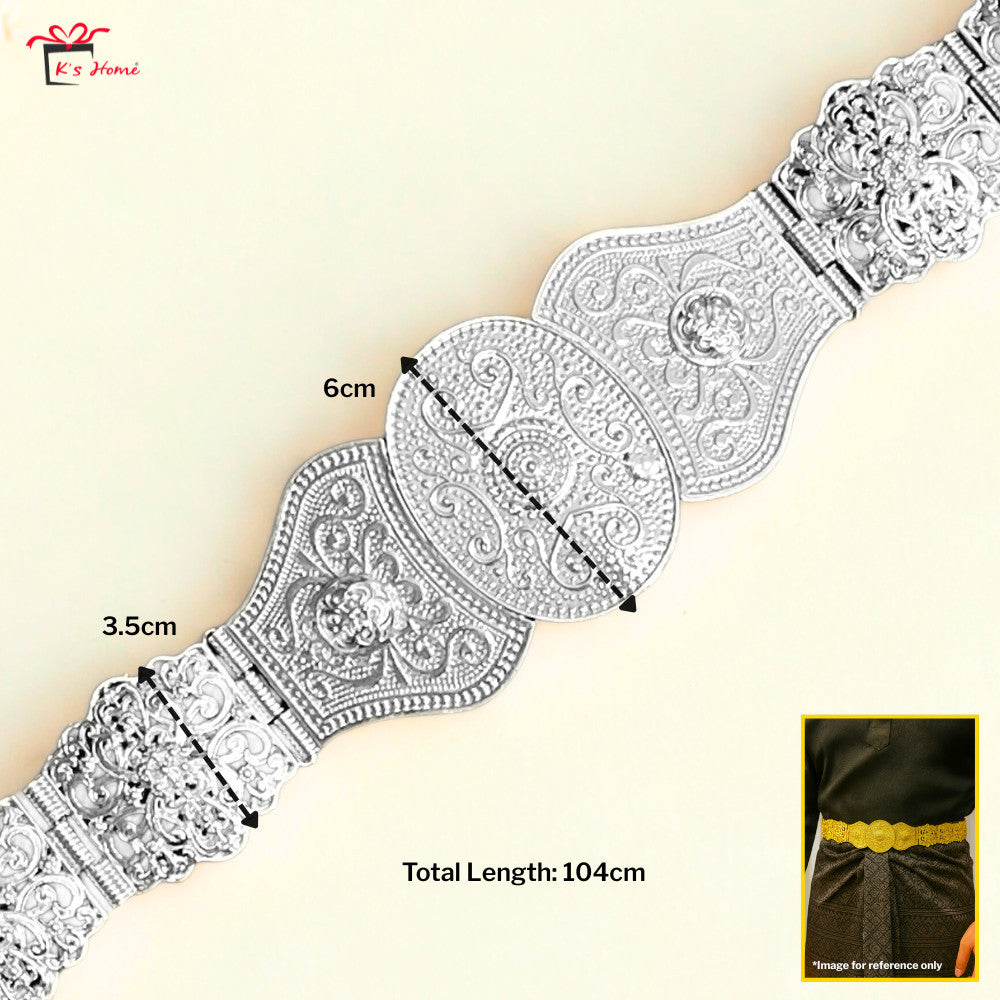 Tali Pinggang Lelaki Tradisional Kahwin Pengantin | Gold & Silver