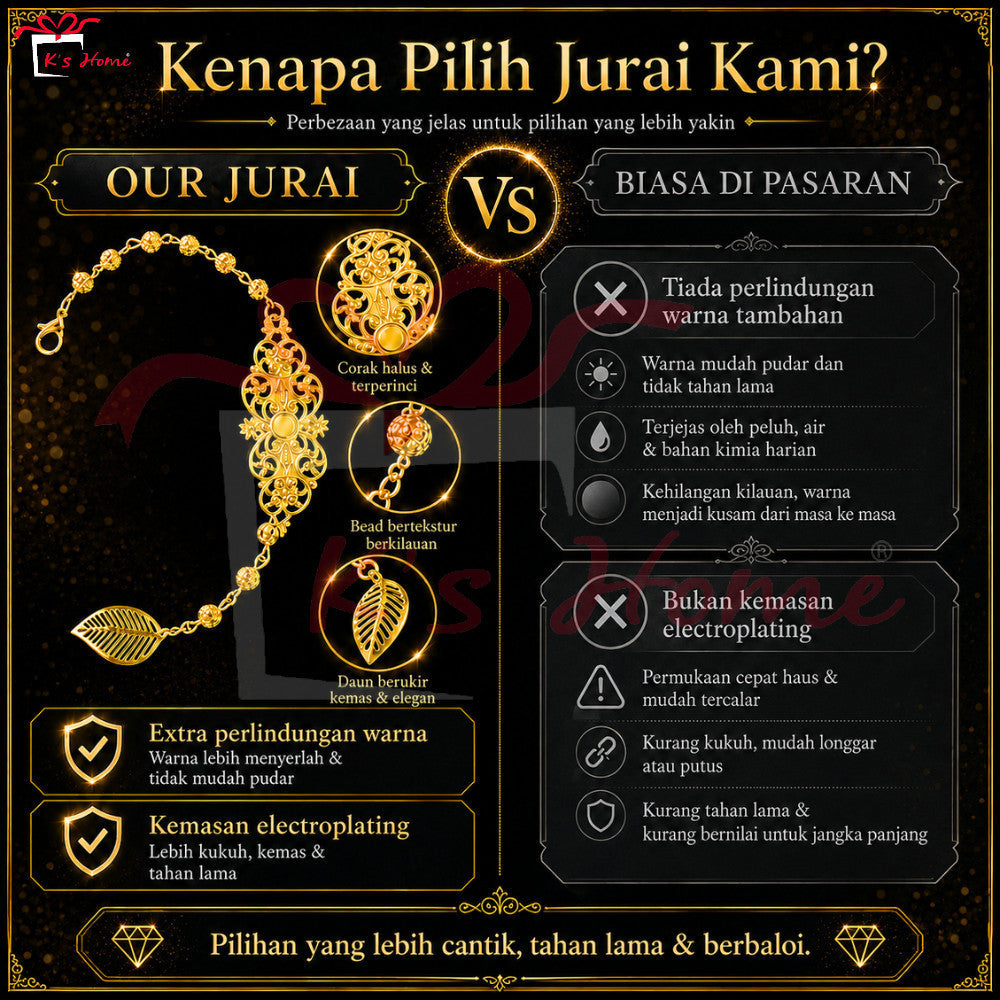 Jurai Sanggul Lintang Cangkuk Gold Silver Premium Aksesori Sanggul Pengantin Tradisional Ready Stock