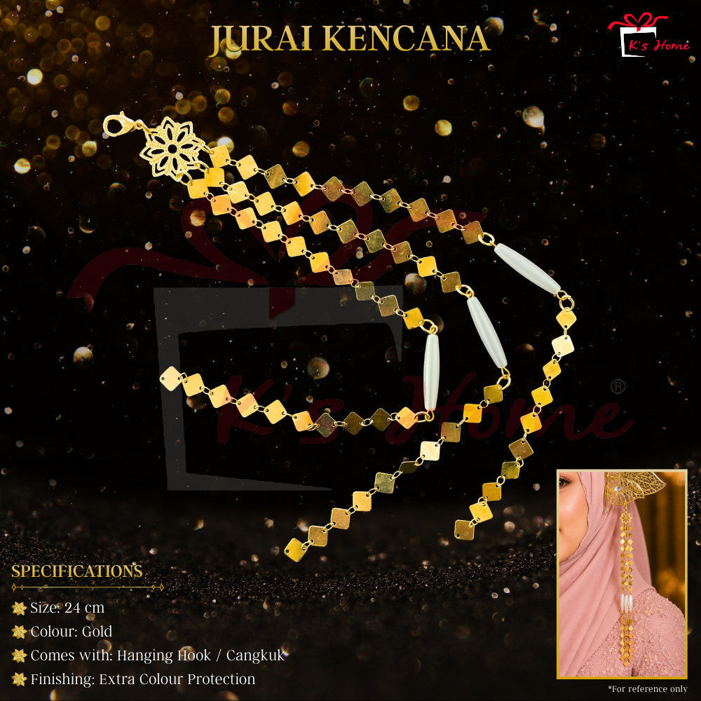 Jurai Sanggul Lintang Cangkuk Gold Silver Premium Aksesori Sanggul Pengantin Tradisional Ready Stock