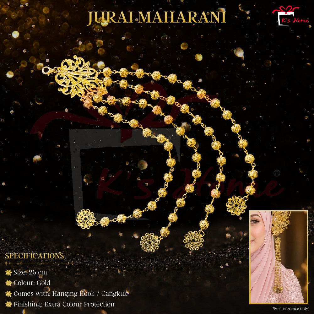 Jurai Sanggul Lintang Cangkuk Gold Silver Premium Aksesori Sanggul Pengantin Tradisional Ready Stock