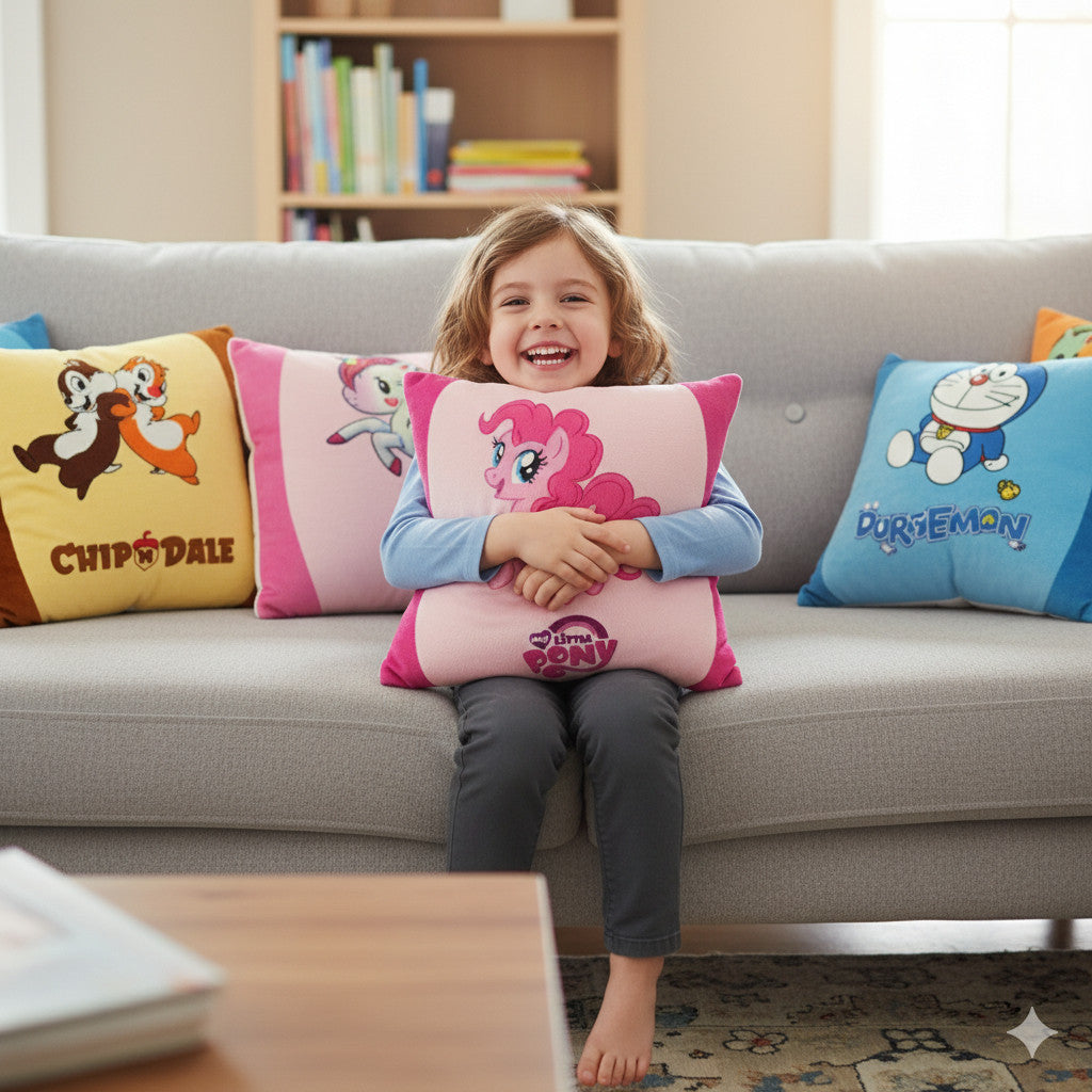 Bantal Sofa Kartun Kuromi yang Lembut dan Comel, Bantal Kapas untuk Kereta dan Sofa, Sempurna untuk Tidur dan Menghiasi