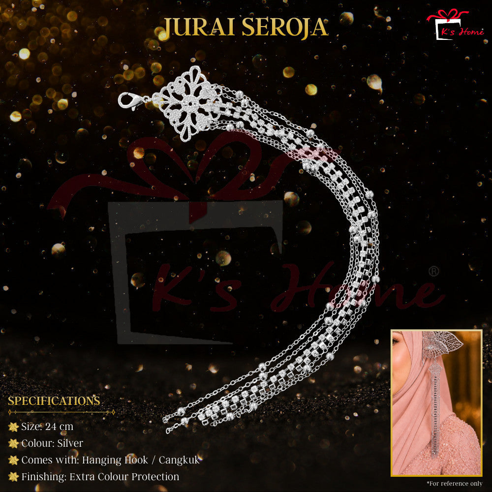 Jurai Sanggul Lintang Cangkuk Gold Silver Premium Aksesori Sanggul Pengantin Tradisional Ready Stock