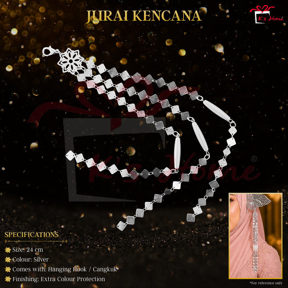 Jurai Sanggul Lintang Cangkuk Gold Silver Premium Aksesori Sanggul Pengantin Tradisional Ready Stock