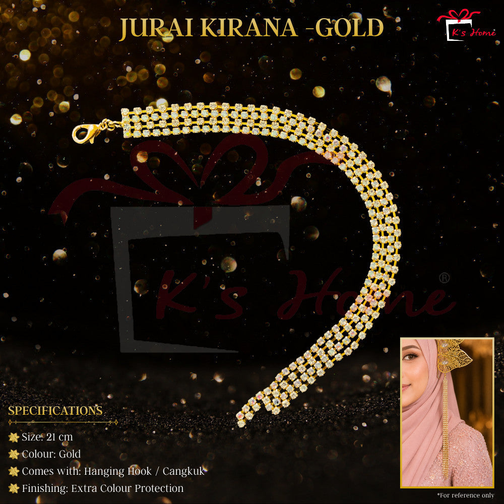 Jurai Sanggul Lintang Cangkuk Gold Silver Premium Aksesori Sanggul Pengantin Tradisional Ready Stock