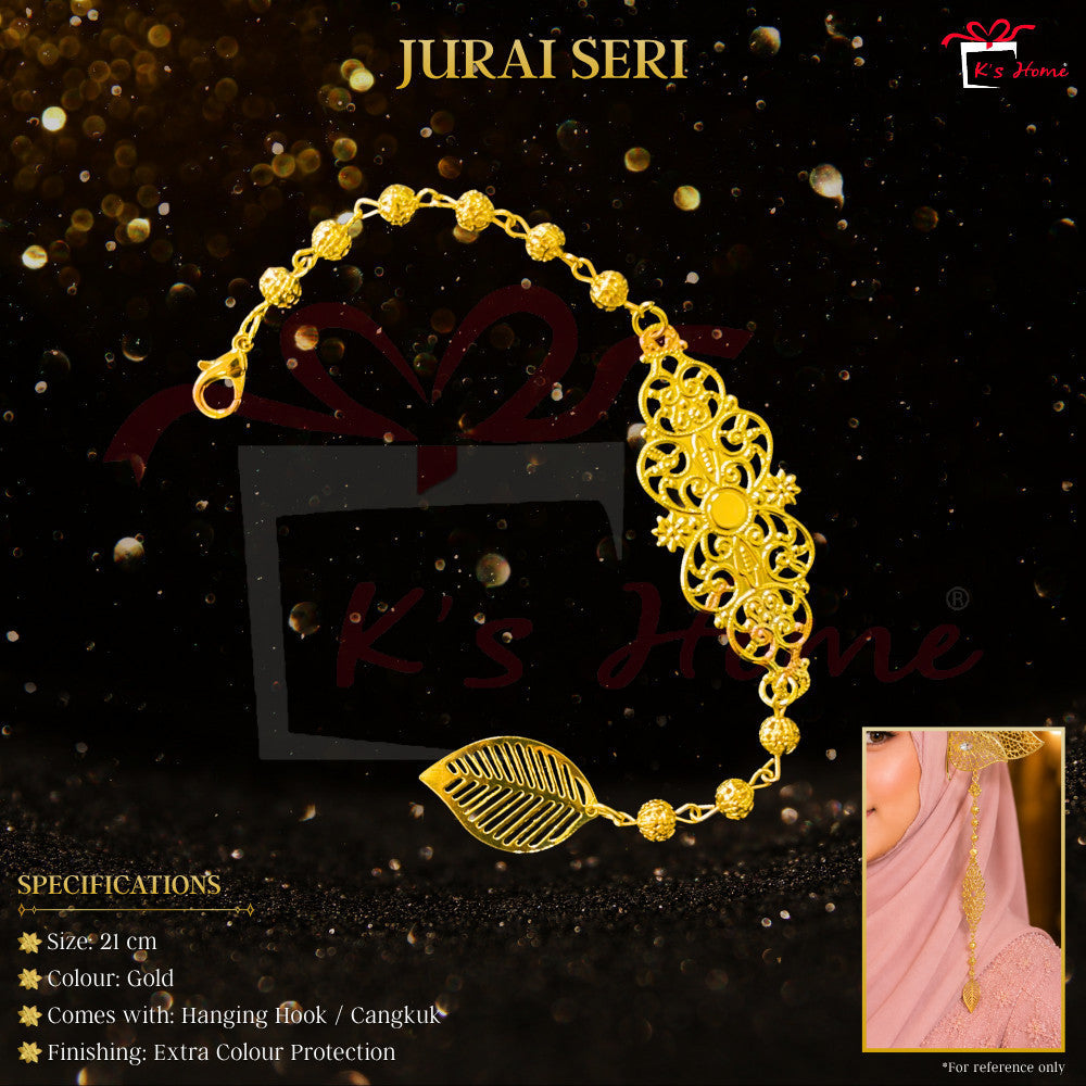 Jurai Sanggul Lintang Cangkuk Gold Silver Premium Aksesori Sanggul Pengantin Tradisional Ready Stock