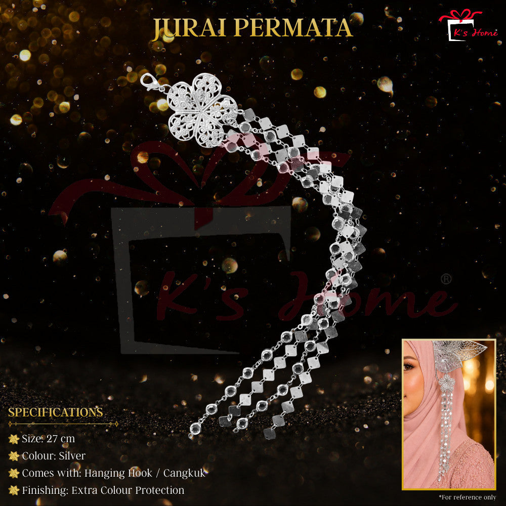 Jurai Sanggul Lintang Cangkuk Gold Silver Premium Aksesori Sanggul Pengantin Tradisional Ready Stock
