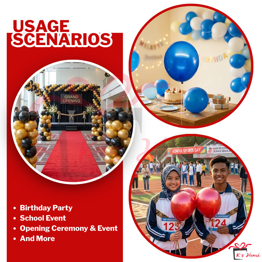 30cm Latex Balloon Belon & 40cm Balloon Stick Tangkai Belon Party Birthday Event Decoration 气球 乳胶气球 气球棒