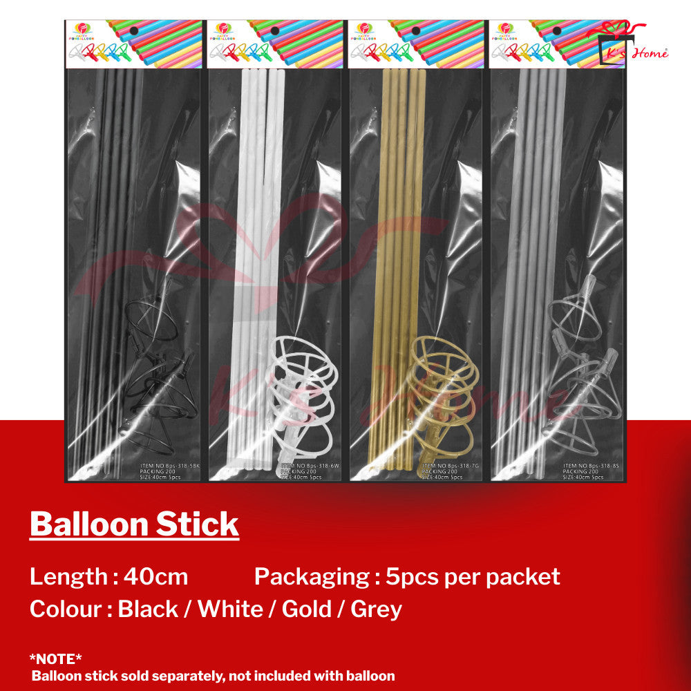 30cm Latex Balloon Belon & 40cm Balloon Stick Tangkai Belon Party Birthday Event Decoration 气球 乳胶气球 气球棒