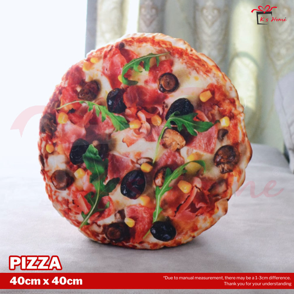 3D Food Pillow 🍗 Cute Burger/Ayam Peha/Pizza Soft Cushion Gift【MY' Ready Stock】