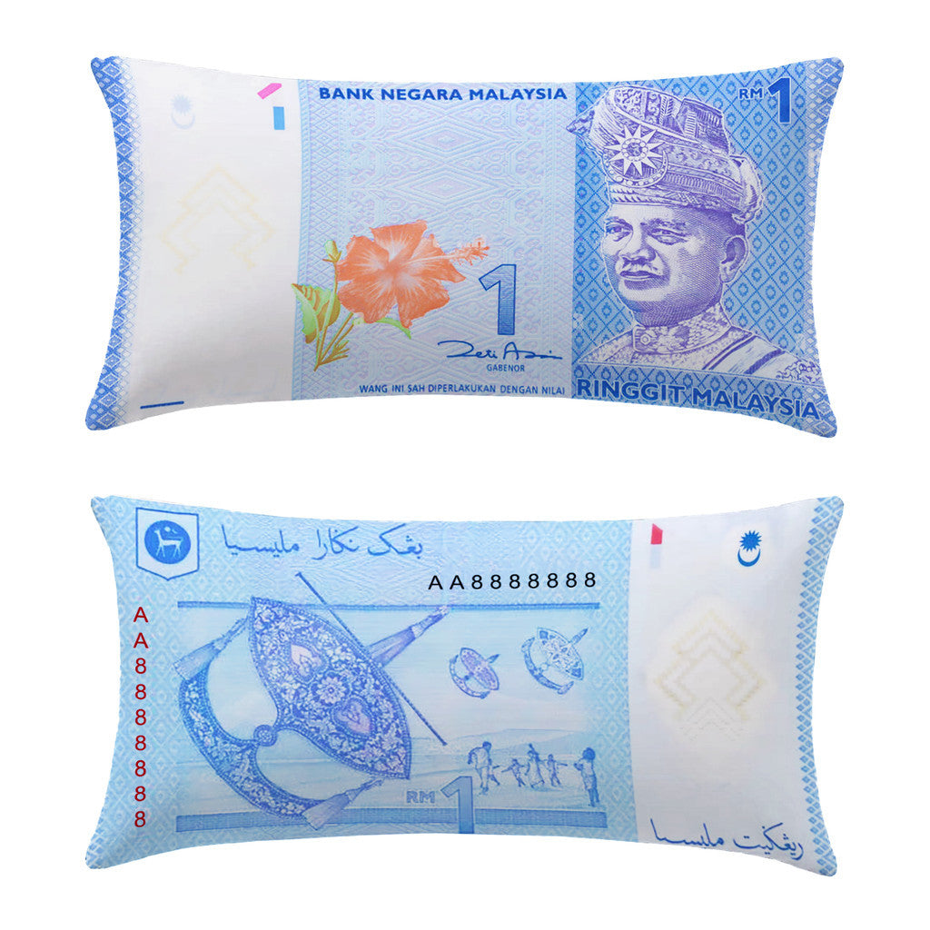 (Washable) Malaysia Money Pillow RM100 RM50 With Zip 马币爆红钞票枕头 # Bantal Ringgit Malaya + Zip