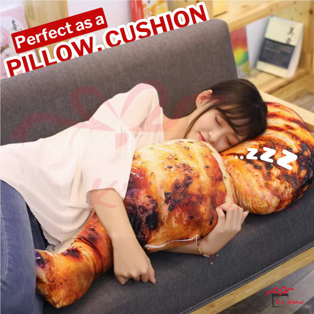 3D Food Pillow 🍗 Cute Burger/Ayam Peha/Pizza Soft Cushion Gift【MY' Ready Stock】