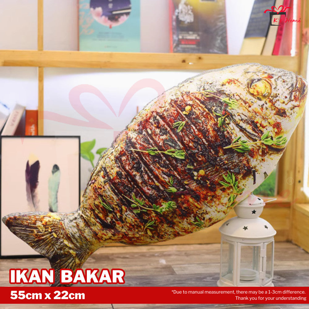 3D Food Pillow 🍗 Cute Burger/Ayam Peha/Pizza Soft Cushion Gift【MY' Ready Stock】