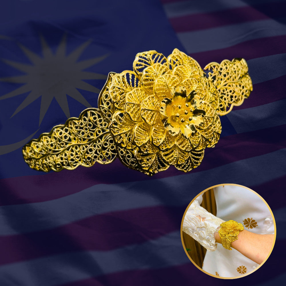 Gelang Tangan Cincin set Tradisional Gold Color Size Kanak-Kanak Dewasa