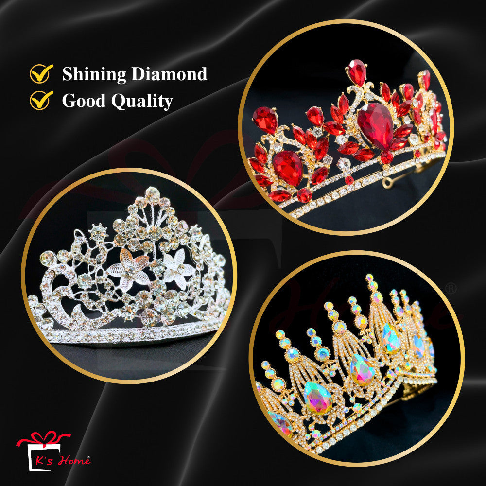 Bridal Headdress Rhinestone Fashion Show Crown Diamond Alloy Party Princess Dress American Tunang Crown Wedding