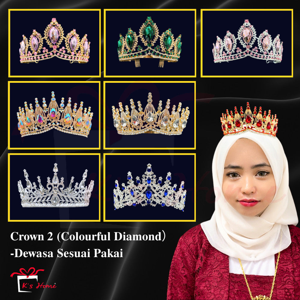 Bridal Headdress Rhinestone Fashion Show Crown Diamond Alloy Party Princess Dress American Tunang Crown Wedding