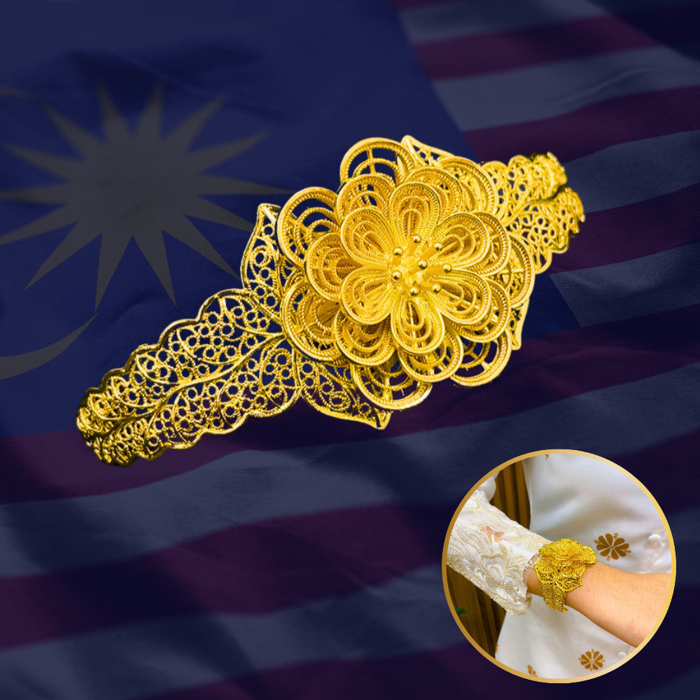 Gelang Tangan Cincin set Tradisional Gold Color Size Kanak-Kanak Dewasa